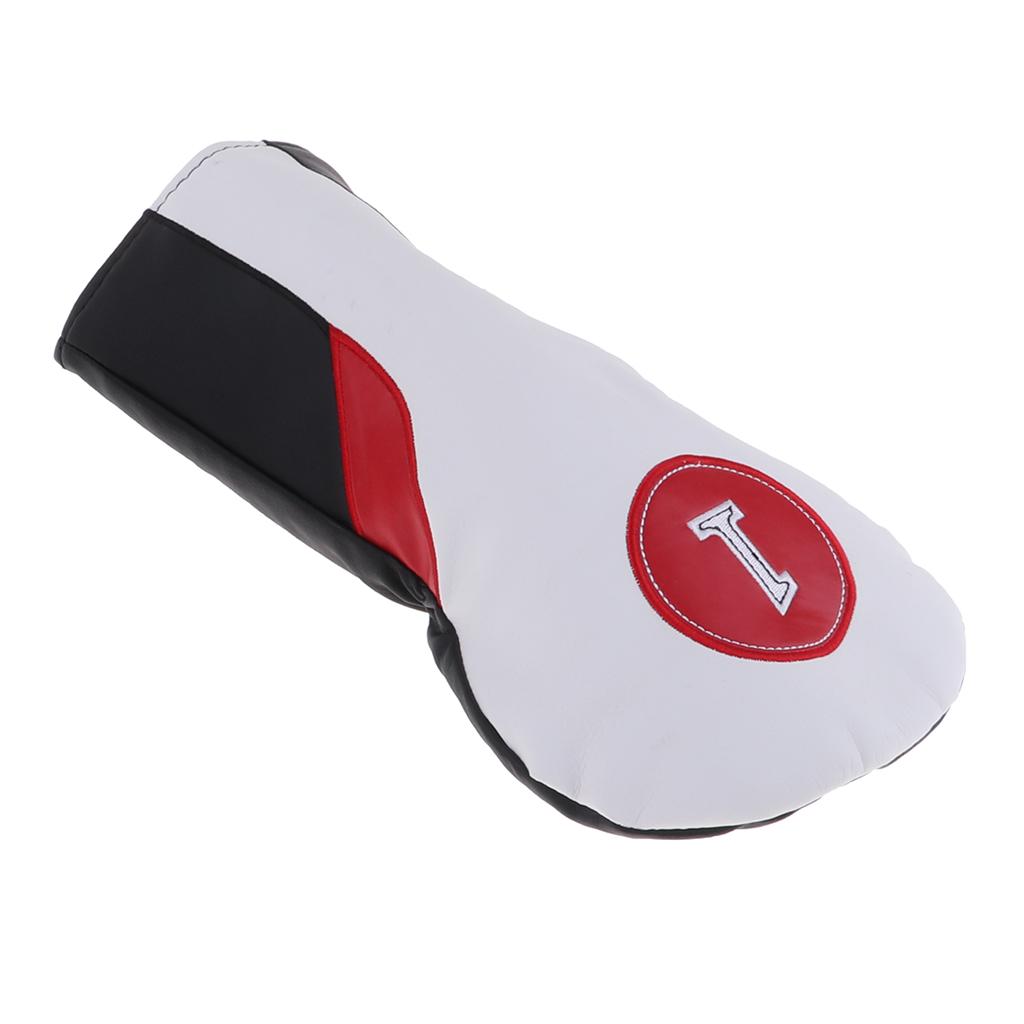 PU Golf Wood Head Cover Set For Golf Driver Fairway Hybrid White
