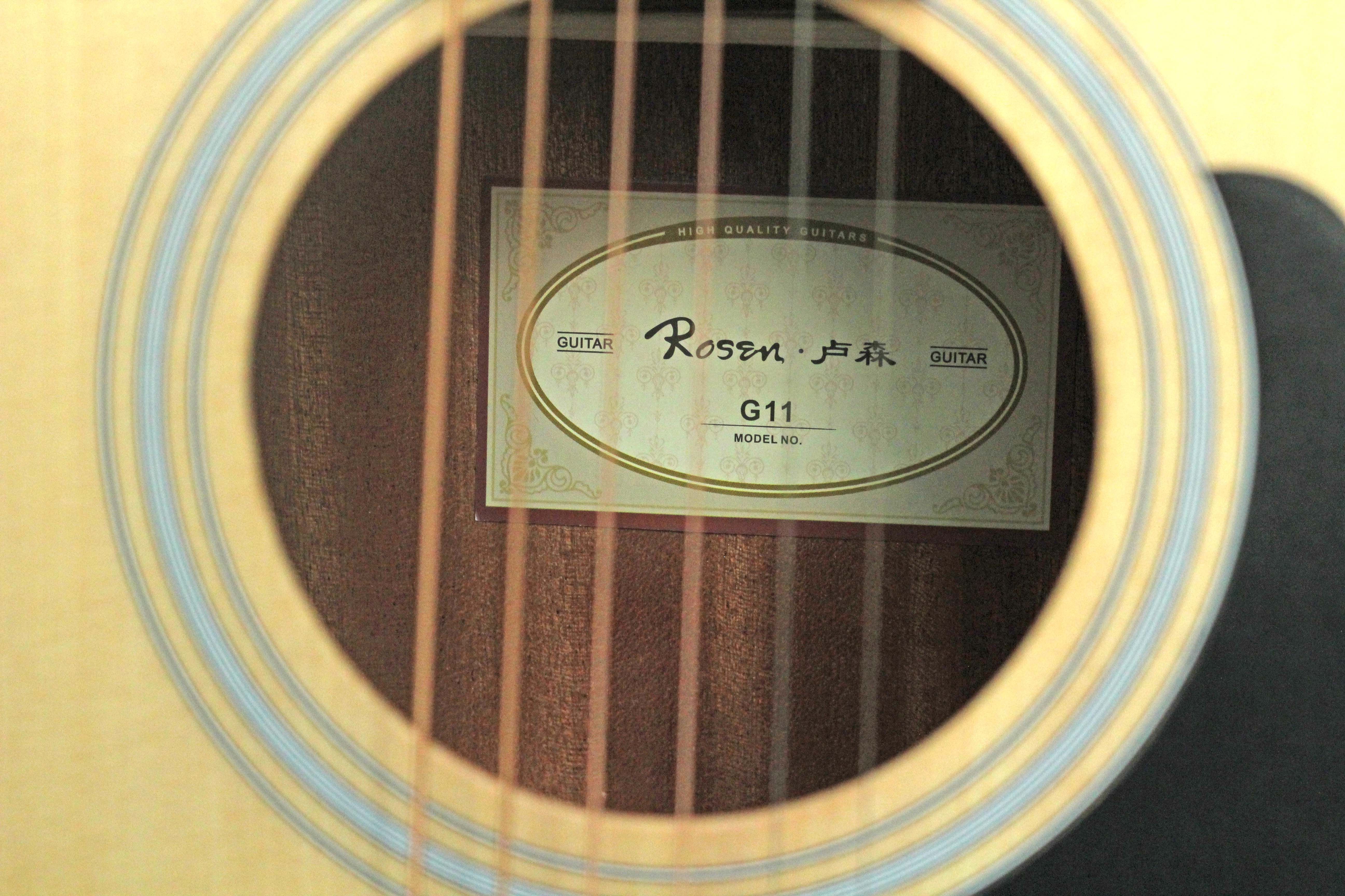 Đàn Guitar Acoustic Rosen G11NA-A (Gỗ Thịt - Solid top)