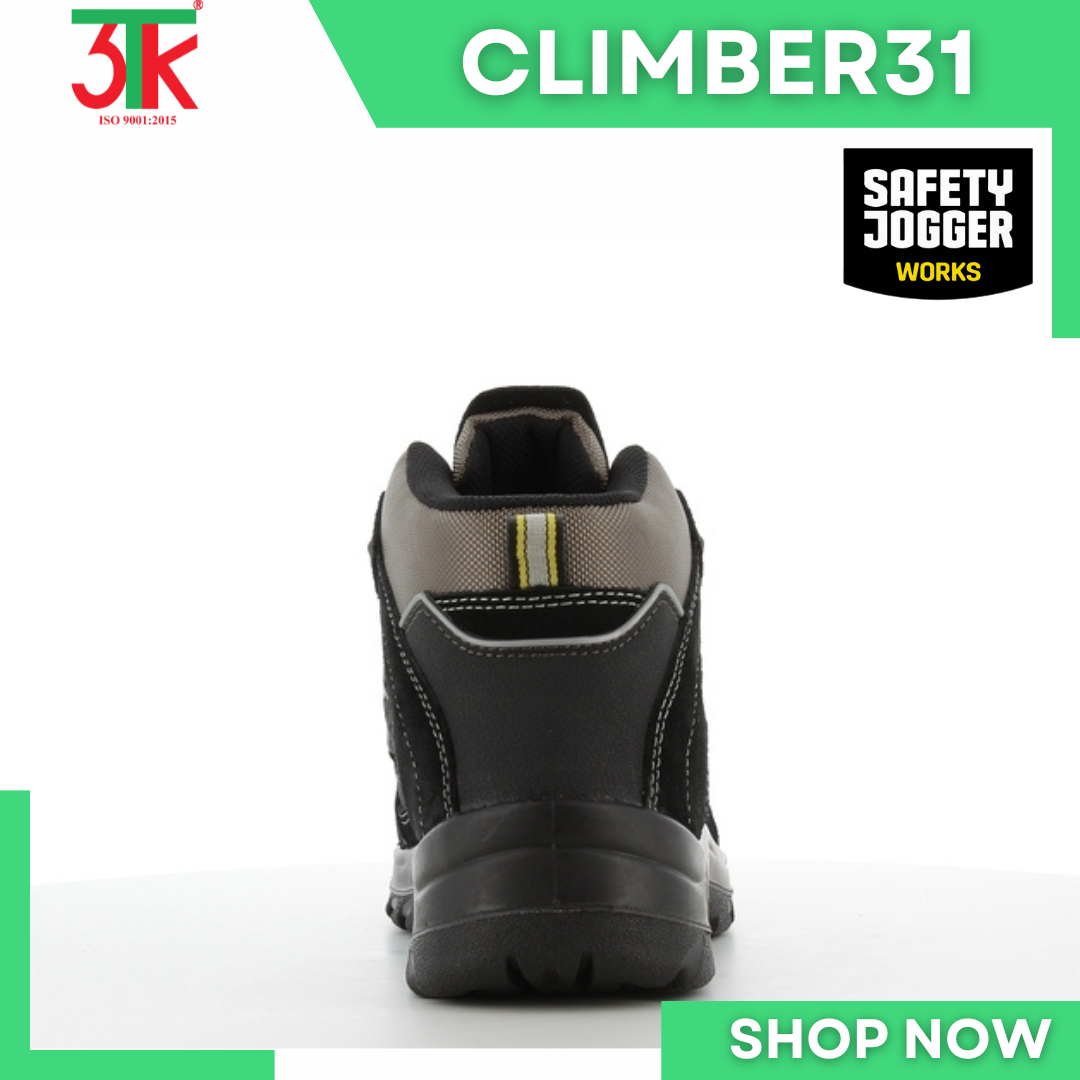 Giày Bảo Hộ Lao Động Climber31 S3 Da Cao Cấp chống đinh Chống Trơn Trượt, Chống Va Đập, Chống Tĩnh Điện trong Công Trình Xây Dựng