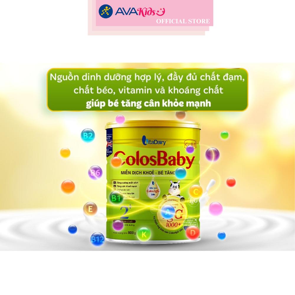 Sữa bột ColosBaby Gold 2+ (sữa non) hương vani 800g (từ 2 tuổi)
