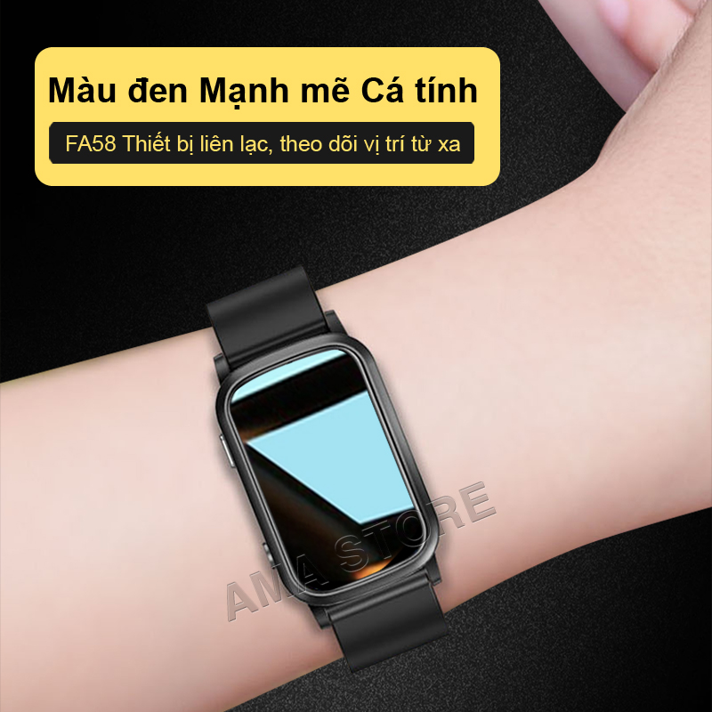 Đồng hồ Thông minh Lắp sim Định vị GPS, Wifi AMA Watch FA58 có Rung chống nước cho Trẻ em, Học sinh Tiểu học, THCS, THPT và Người lớn Hàng nhập khẩu