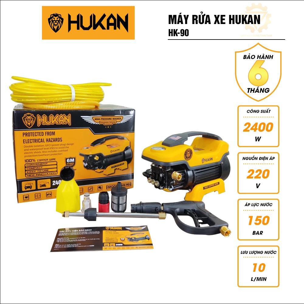 Máy rửa xe Hukan HK-90 xịt rửa điều hòa công suất thực tế  2400w  vệ sinh xe cộ, nhà cửa, sân vườn