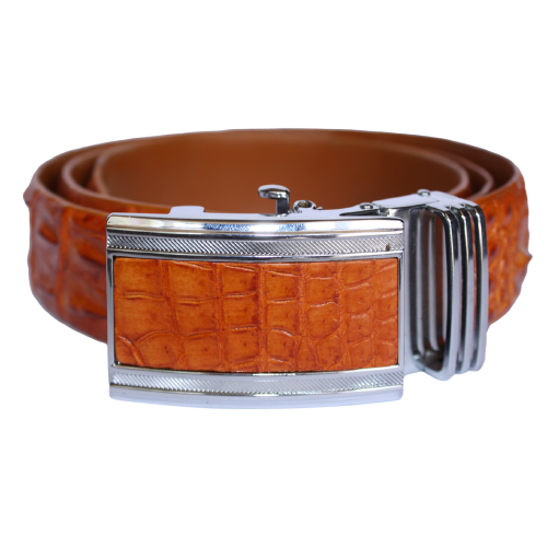 HC4237-4756-4768-4806 - Thắt lưng nam da cá sấu Huy Hoàng nguyên con 4P màu nâu đất, nâu đỏ, đen, vàng bò