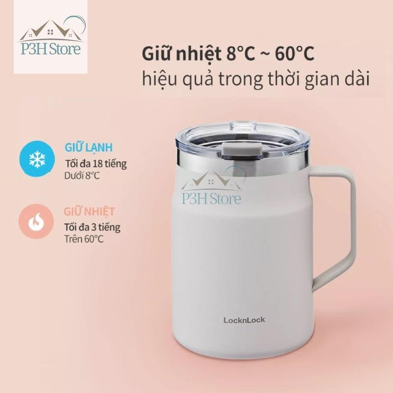 Ly giữ nhiệt Lock&amp;Lock 475ml Metro Mug bằng thép không gỉ ca , cốc LHC4219