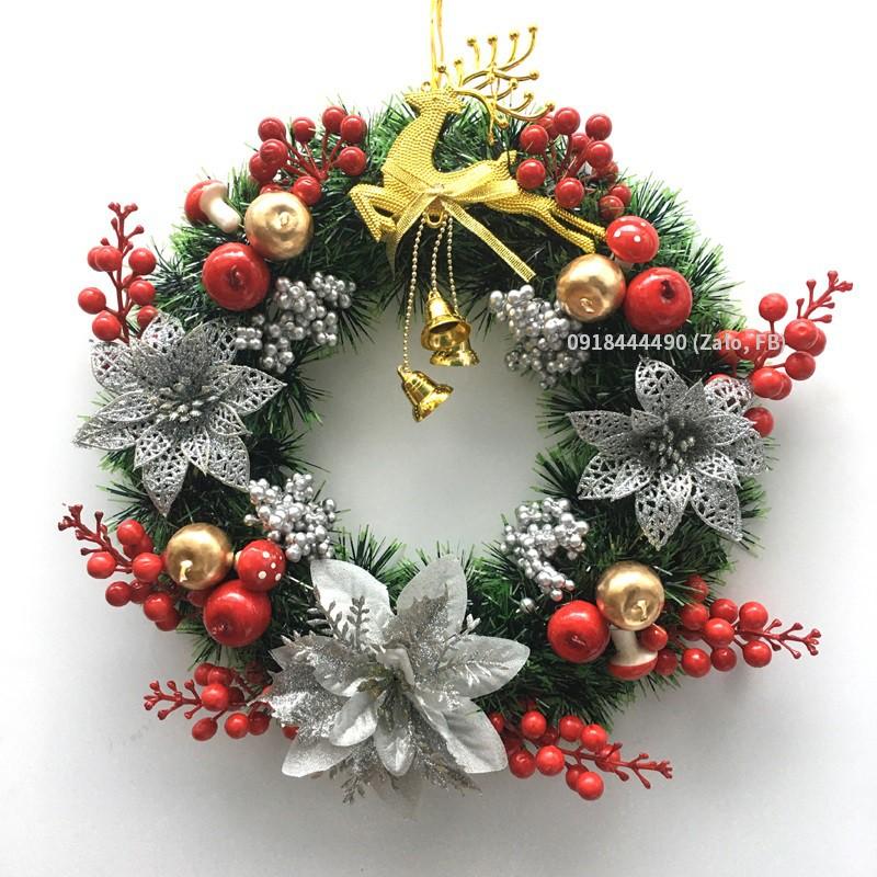 Vòng hoa Giáng sinh - Vòng nguyệt quế trang trí Noel