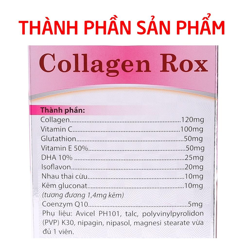 Viên uống đẹp da Collagen Rox HDPHARMA Vitamin E C giảm nám sạm da 60 viên