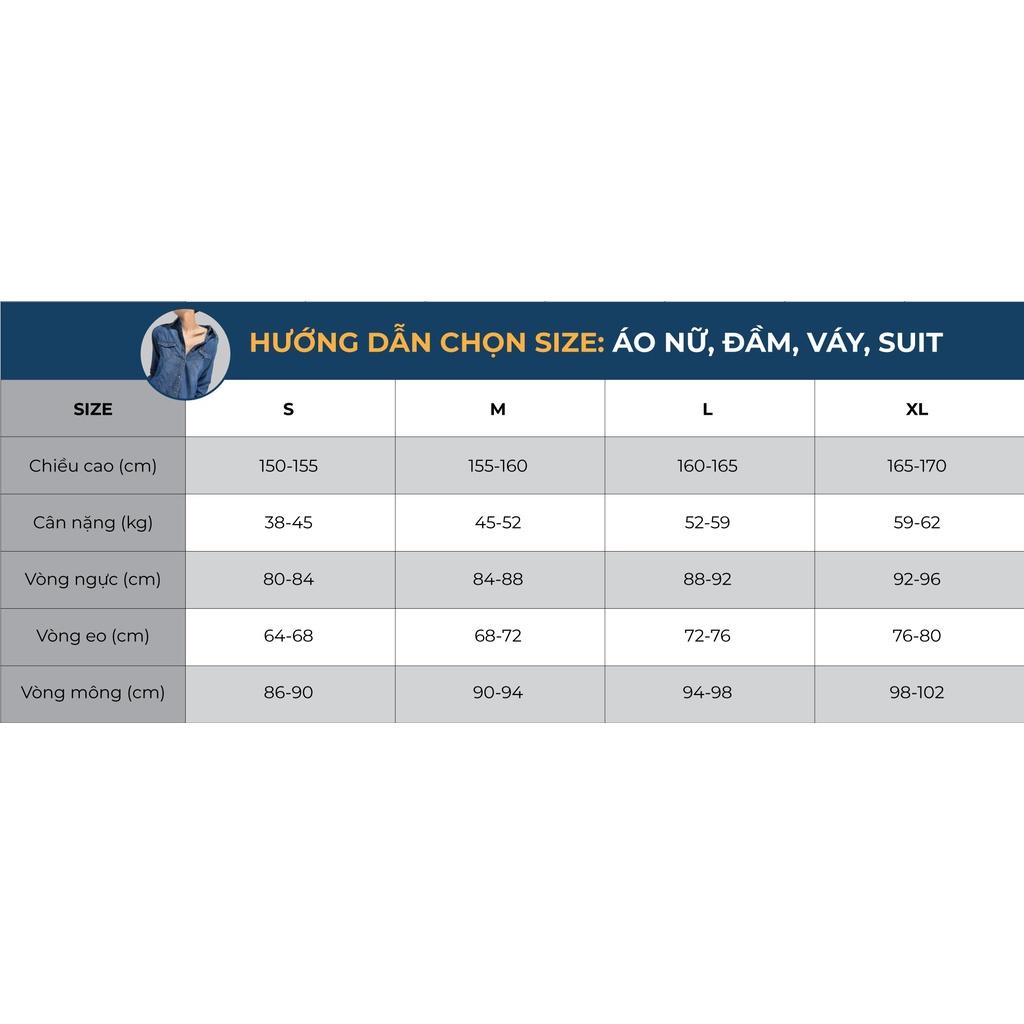 Áo kiểu nữ jeans tay phồng MESSI WJF0163-21