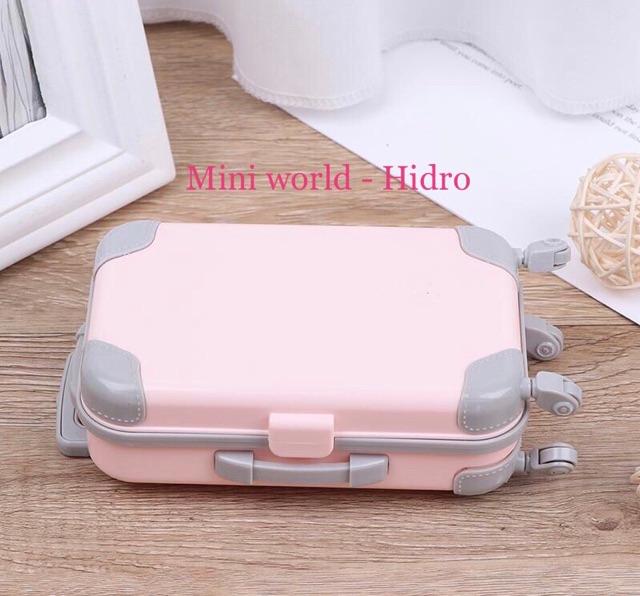 Mô hình Vali kéo mini trang trí nhà búp bê.