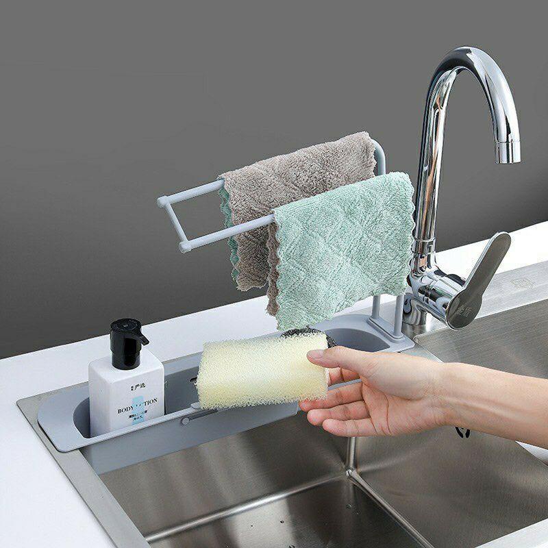 Kệ nhựa để bồn rửa bát đa năng có điều chỉnh độ dài