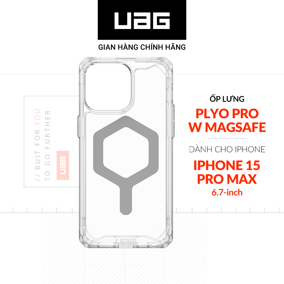 Ốp Lưng Chống Sốc UAG Plyo Pro Hỗ Trợ Sạc Magsafe Cho iPhone 15 Pro Max [6.7 INCH] Hàng chính hãng