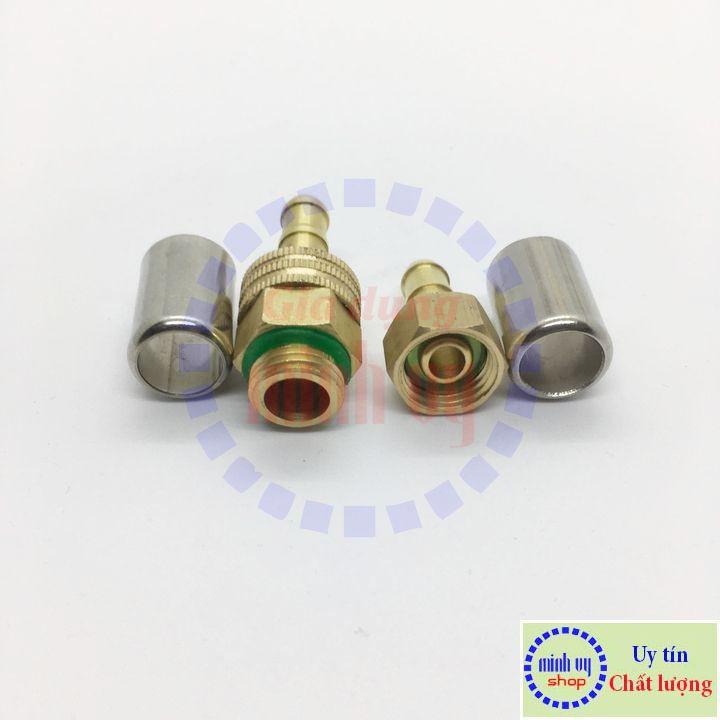 Đầu cos bấm dây áp lực máy rửa xe, dây xịt phun thuốc - kích cỡ cho ống 6.5mm và 8.5mm