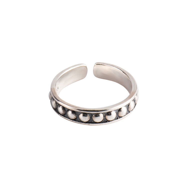 Nhẫn Bạc Nữ| Nhẫn Nữ Bạc Thái Chấm Tròn N1719 - Bảo Ngọc Jewelry