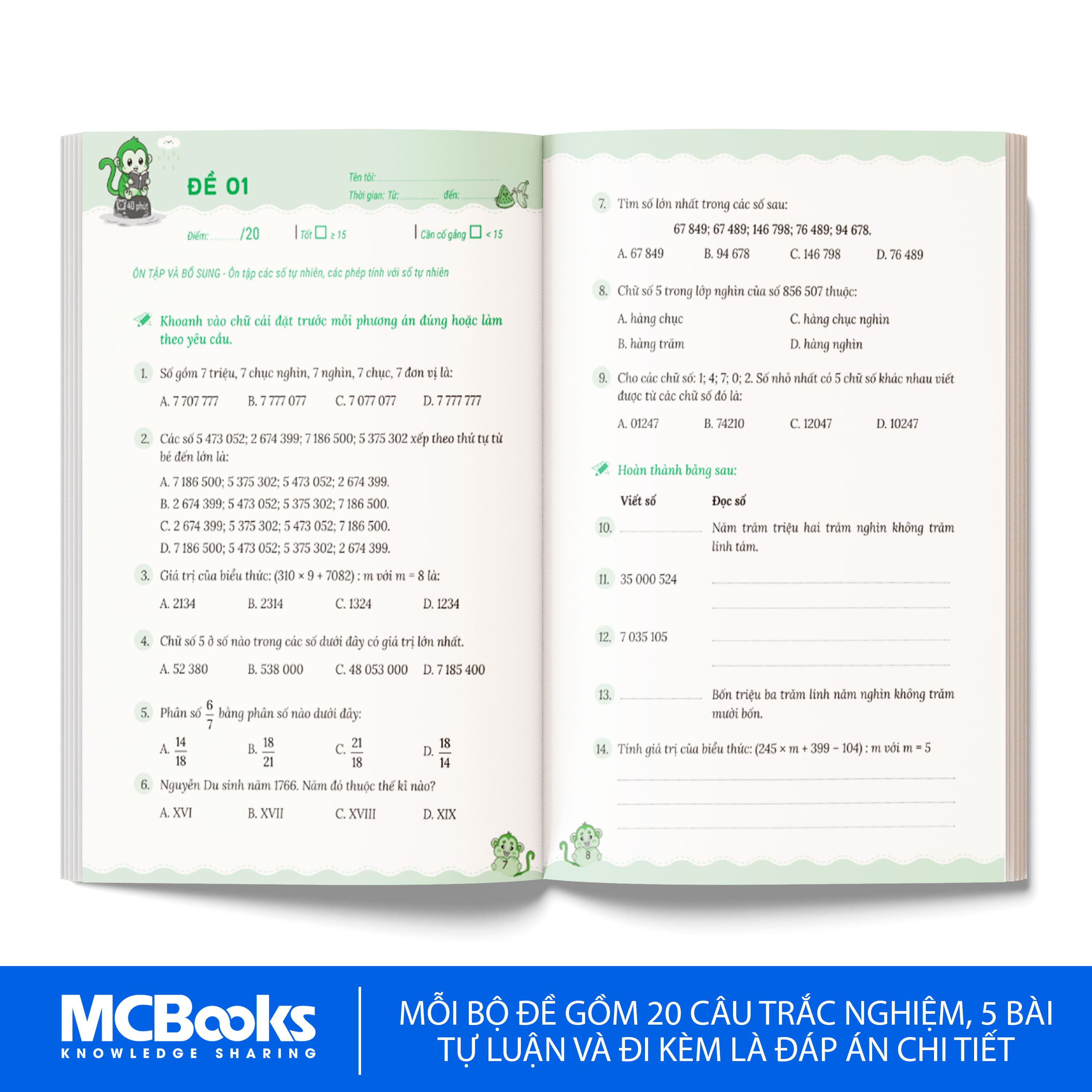 Sách - 50 Đề Tăng Điểm Nhanh Toán Lớp 5