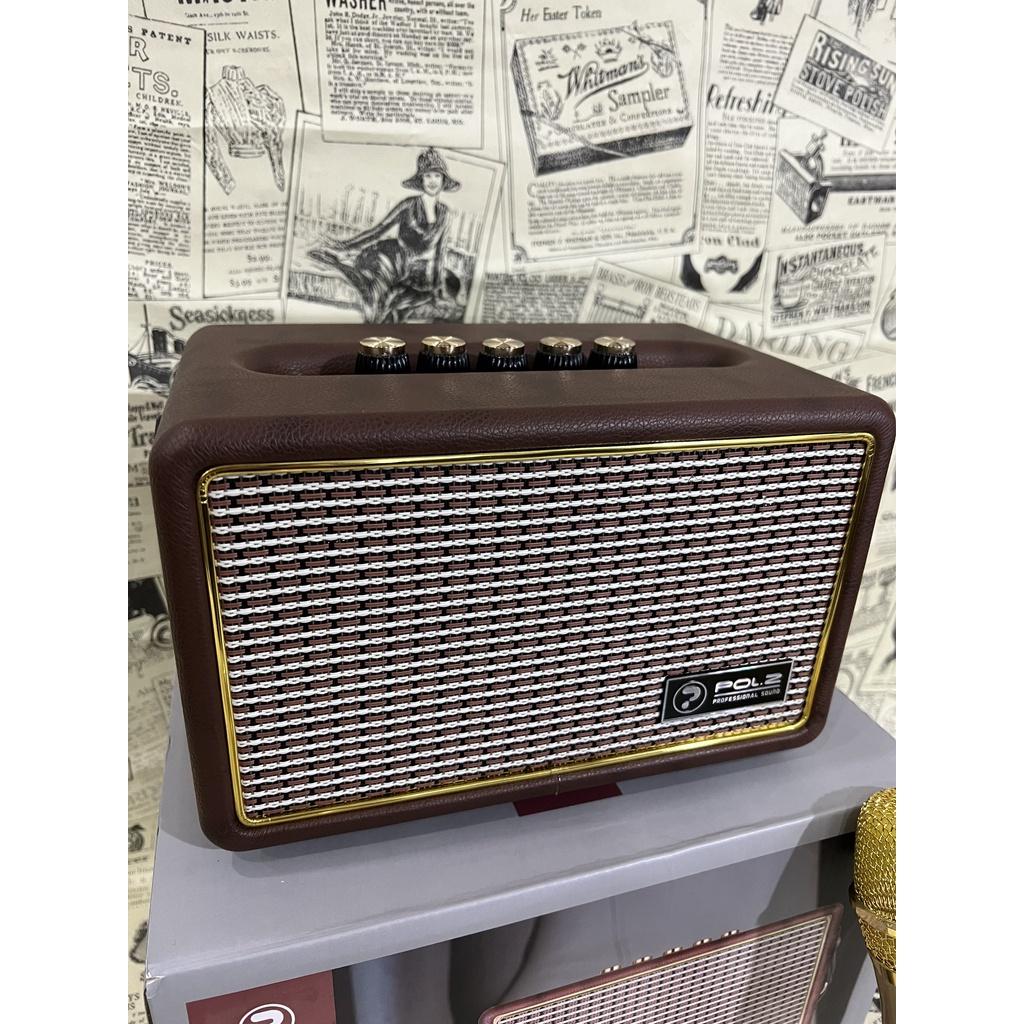 LOA KARAOKE XÁCH TAY BLUETOOTH BỌC DA BÒ SANG Trọng POL.Z P4 Pro.