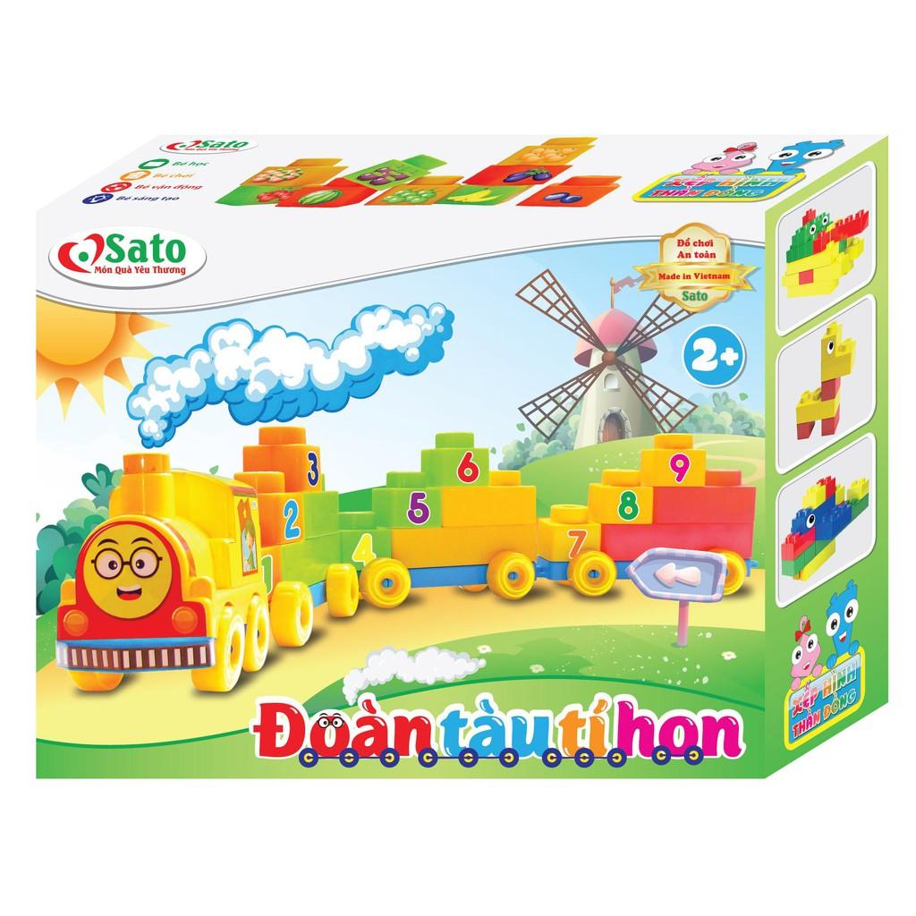 Bộ Đồ Chơi Lắp Ráp Đoàn Tàu Tí Hon, Đồ Chơi Xếp Hình SángTạo Cho Bé Từ 02Tuổi