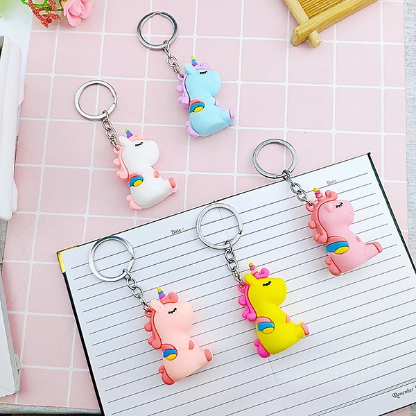 Móc khóa ngựa Unicorn nhiều màu sắc ✓Hàng mẫu 2(giao màu ngẫu nhiên)