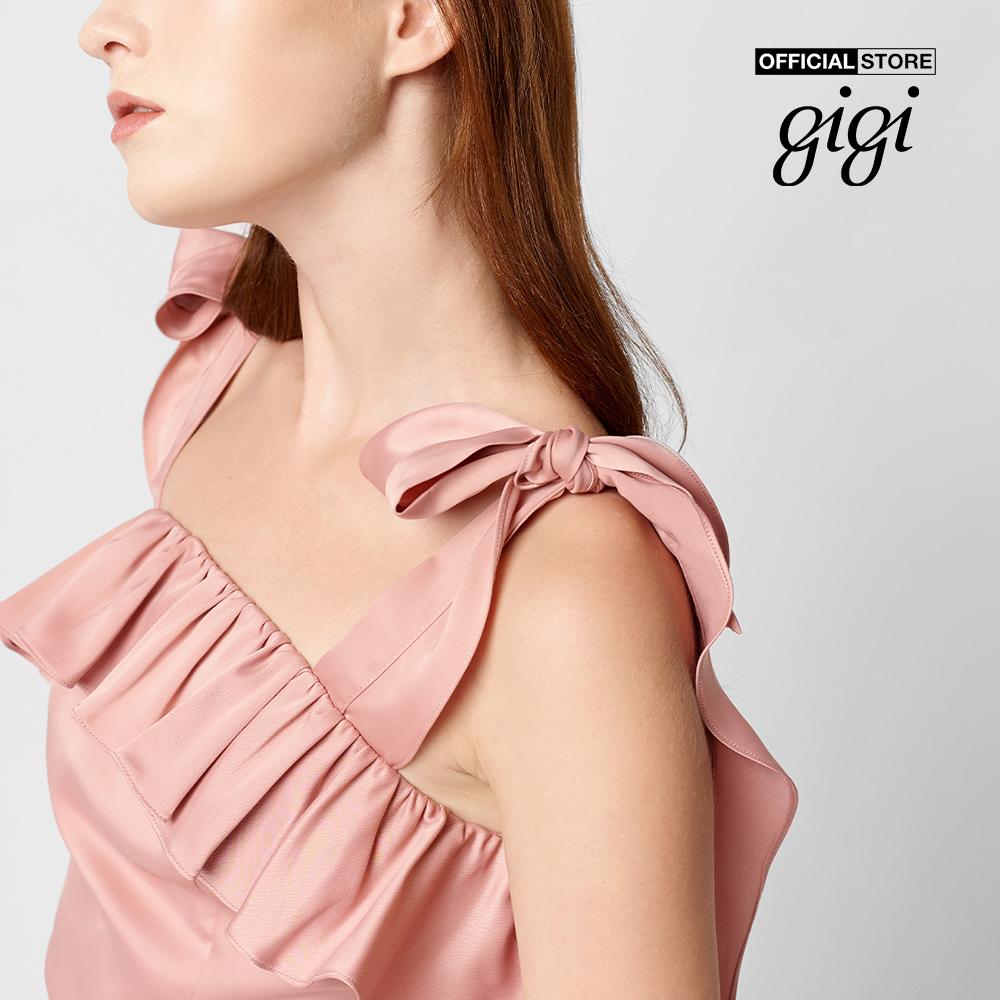 GIGI - Áo croptop nữ hai dây Ruffle Tie Camisole G1201T211219
