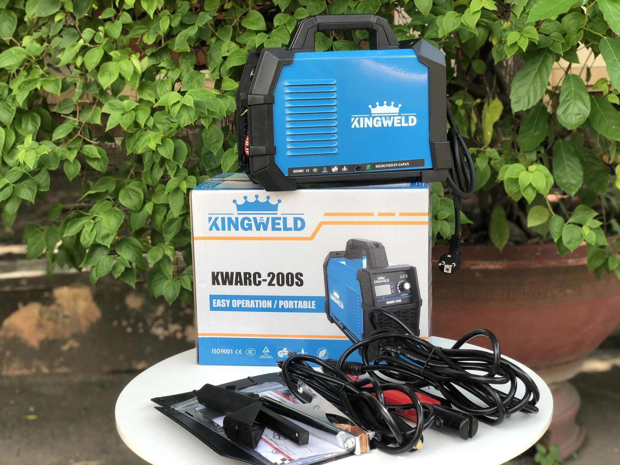 MÁY HÀN QUE MINI ĐIỆN TỬ (1.6mm - 3.2mm) KINGWELD KWARC-200S - HÀNG CHÍNH HÃNG