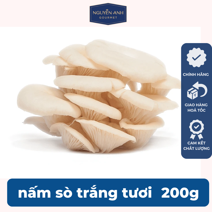 Nấm sò trắng tươi 200g nông trại Nấm Xanh
