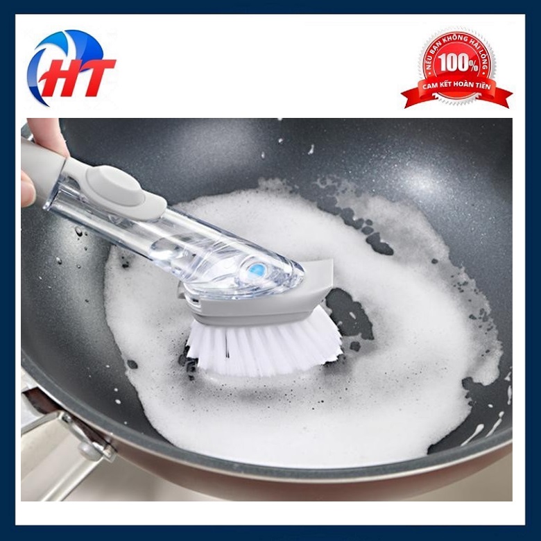 BÀN CHẢI CỌ CHÀ RỬA XOONG NỒI 2IN1 CÓ CHỖ ĐỰNG NƯỚC RỬA CHÉN - HT