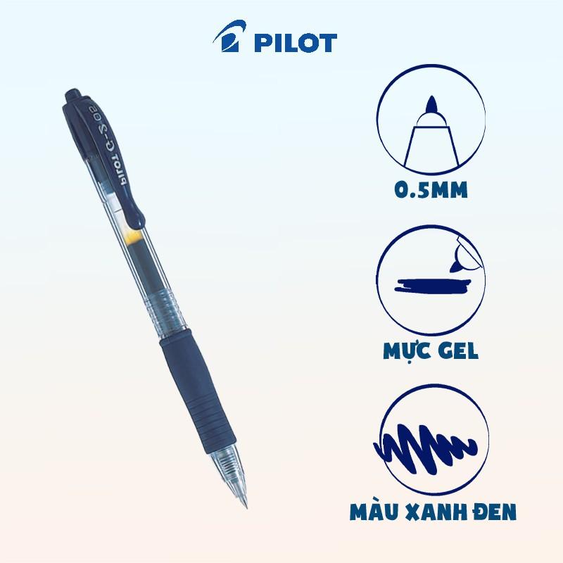 Bút gel Pilot G-2 mực đỏ, xanh, đen, tím BL-G2-5-R