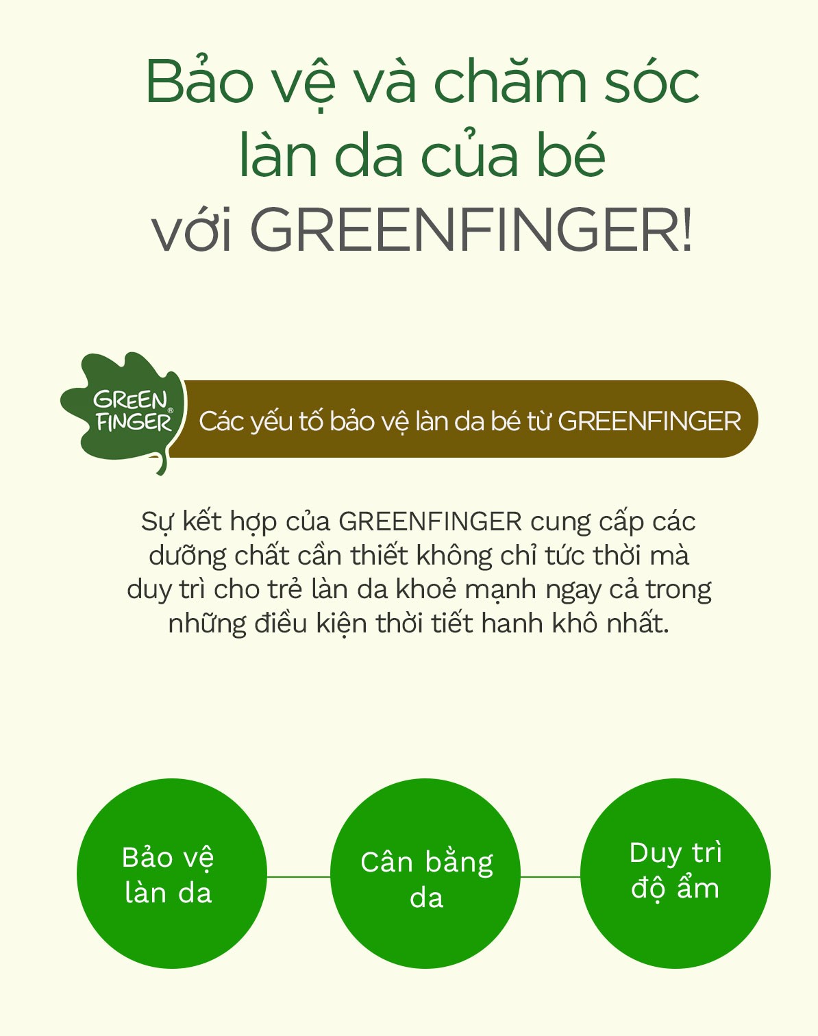 (Combo 3 món) Dầu gội Sữa tắm và Sữa Dưỡng Thể Chăm Sóc Da Toàn Diện Cho Bé Greenfinger Moisture Chokchok