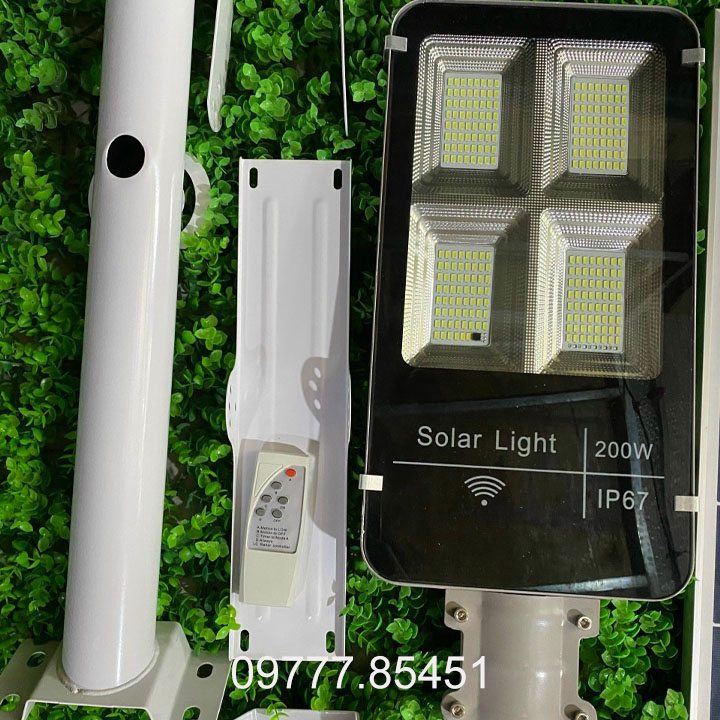 Đèn đường led năng lượng mặt trời bàn chải 400w 300w 200w 100w sân vườn chống nước IP67 vỏ nhôm đúc