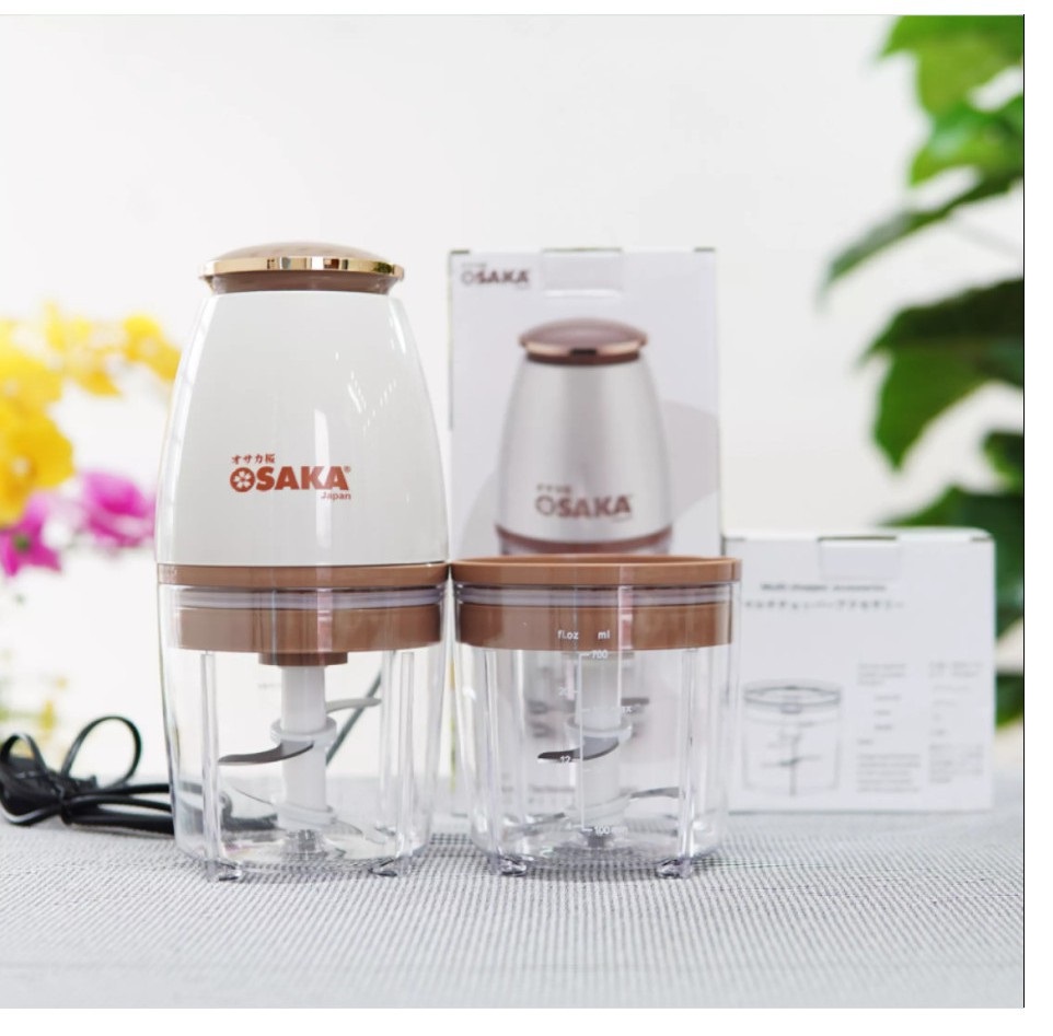 Máy xay sinh tố, máy xay thịt, xay tỏi ớt mini OSAKA đa năng 750ml - Máy say sinh tố mini cầm tay - Hàng chính hãng