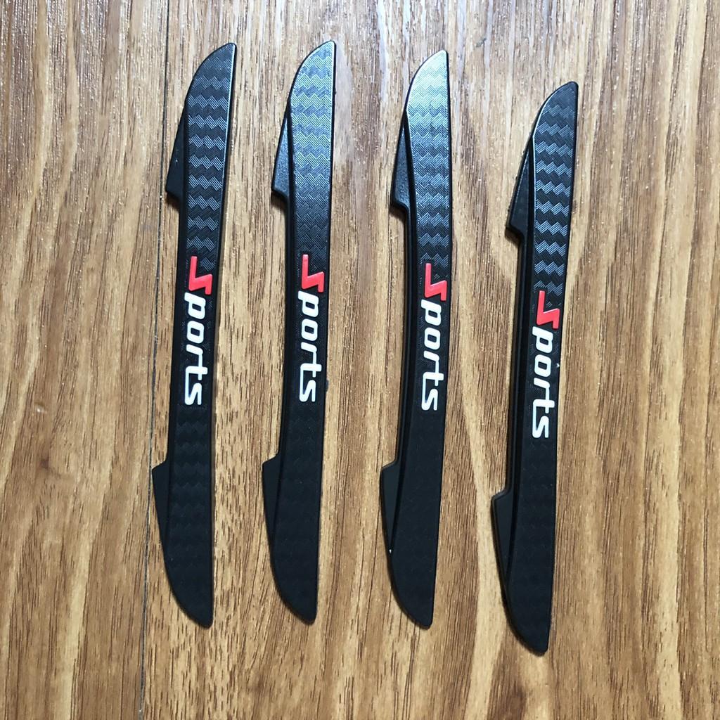 Bộ 4 miếng cao su dán cánh cửa xe Chống va đập Logo SPORT