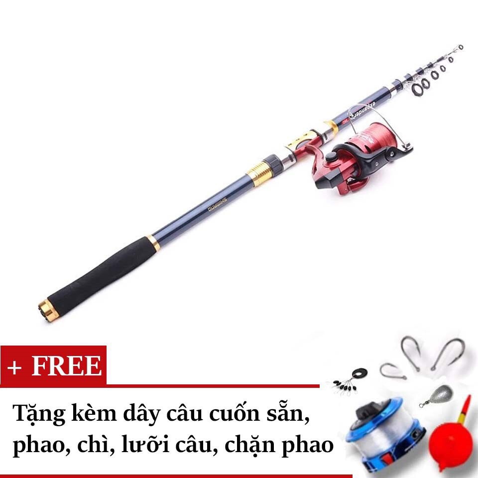 Bộ Cần Câu Cá 2m4 Chất Liệu Cacbon Cao Cấp Siêu Nhẹ CB24 Tặng Full Phụ Kiện