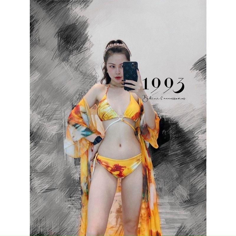 Bikini 2 mảnh màu loang siêu xinh kèm khăn