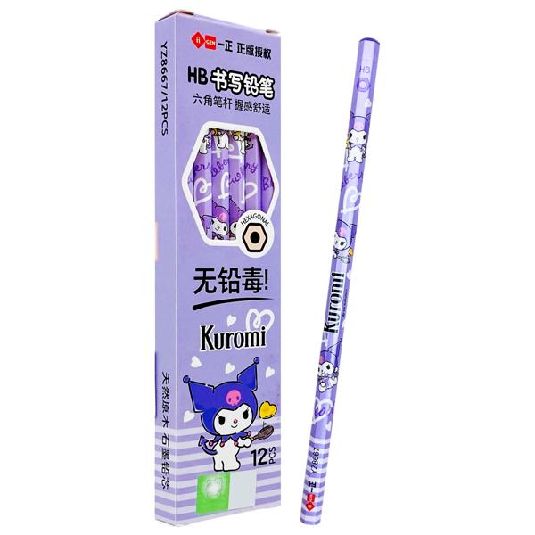 Hộp 12 Bút Chì HB Kuromi - iiGEN YZ8667