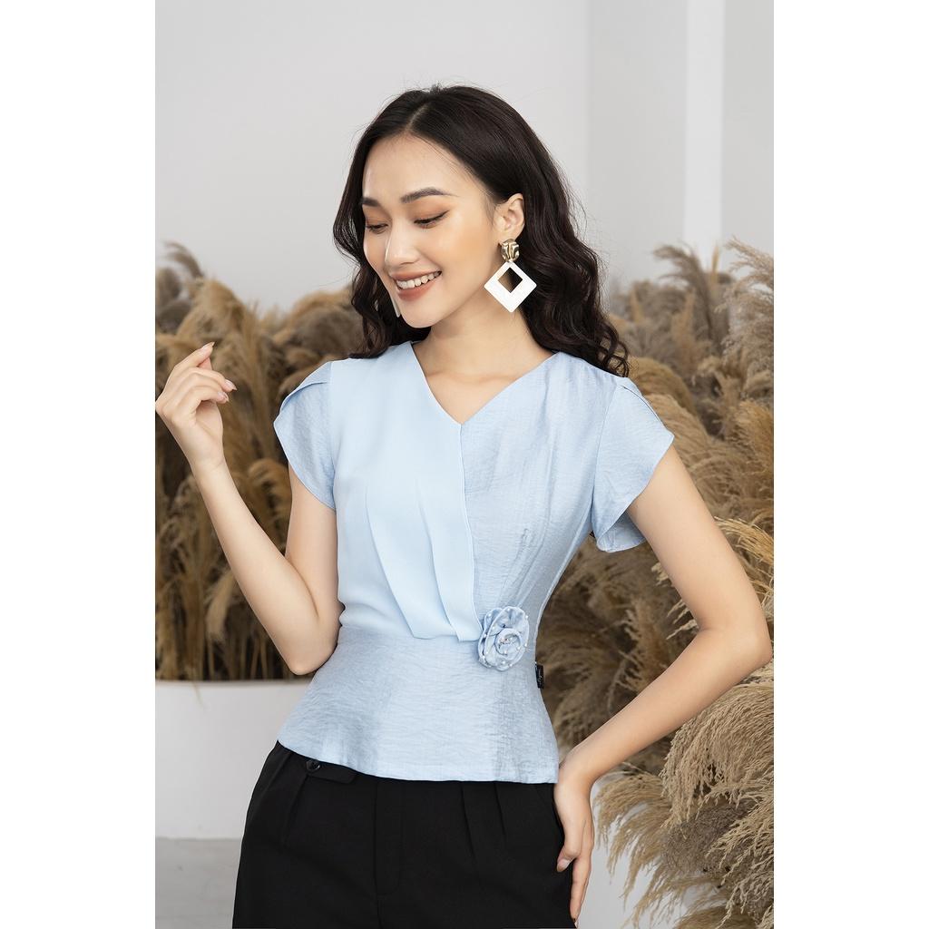 Áo sơ mi nữ công sở LUPERI LFSM1154 dáng peplum trẻ trung, hiện đại, thanh lịch, dễ phối đồ