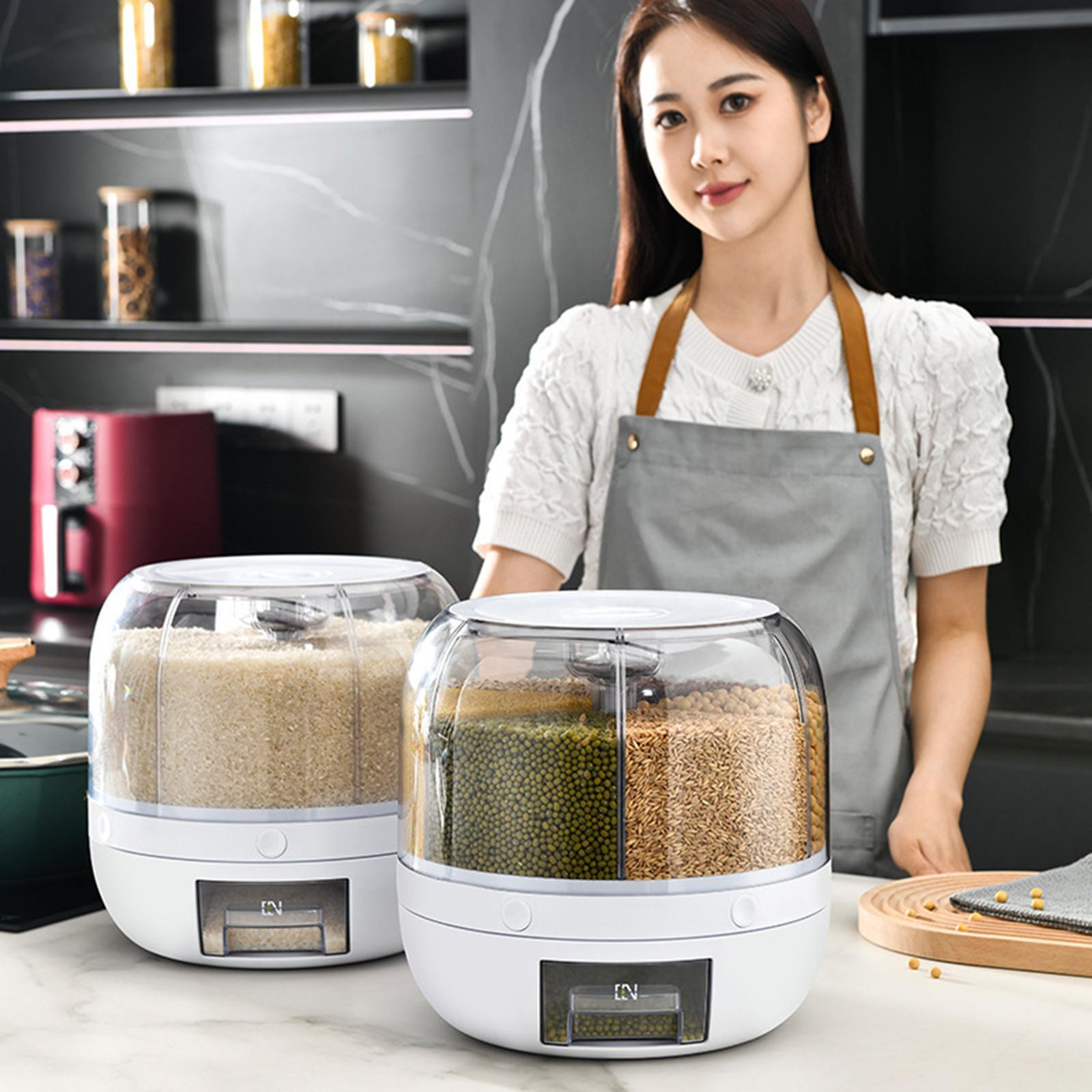 10KG Household Rice Grains Sealed Transparent Storage Box Moisture-proof