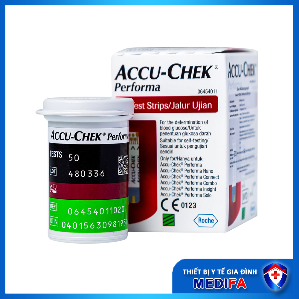 Que Thử Đường Huyết Accu-chek Performa 50 ( Soi tai )