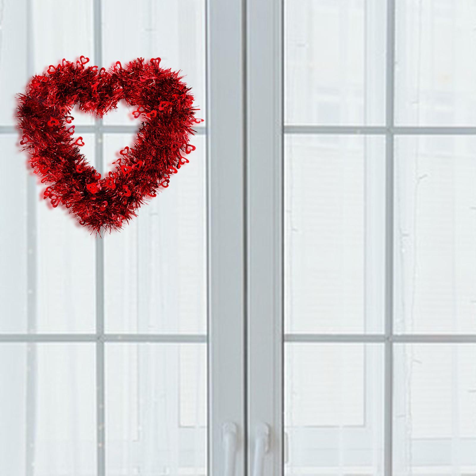Valentine's Day Heart Wreath Decorative Wall Hanging for Wedding Home
