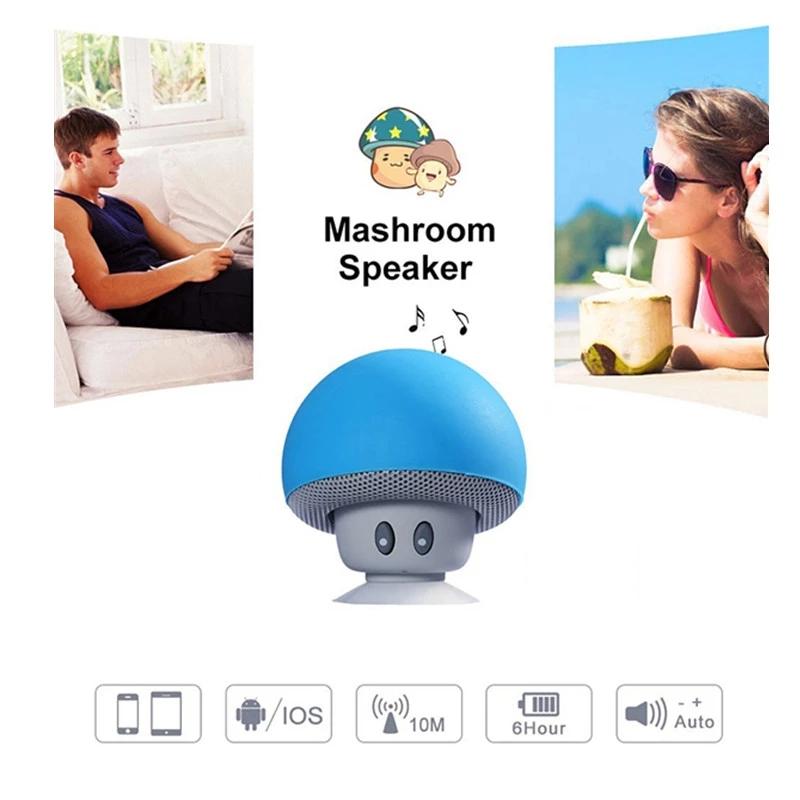 Mini dễ thương hoạt hình nấm Bluetooth Bluetooth loa ngoài trời Stereo di động không thấm nước loa bluetooth cho iPhone Xiaomi: màu hồng
