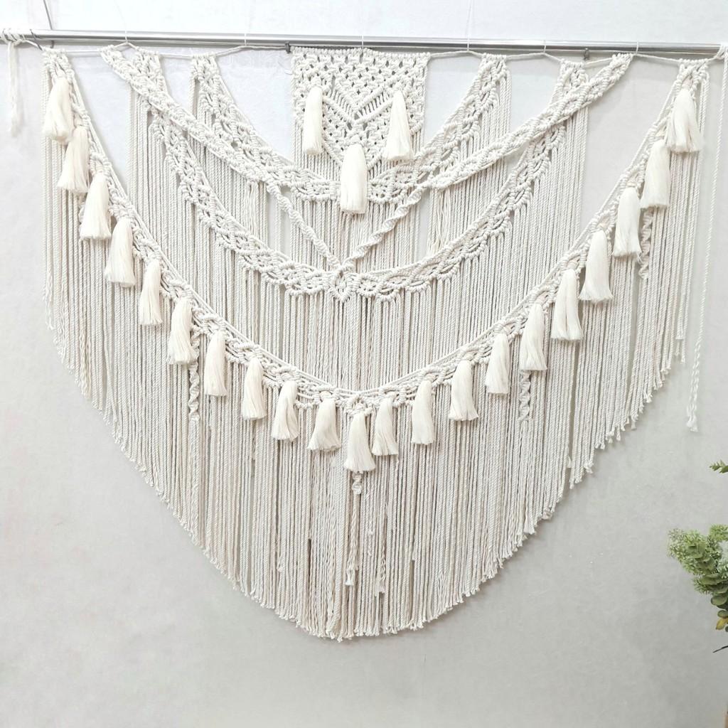 Rèm trang trí , rèm cửa, rèm vách ngăn macrame 145x100cm