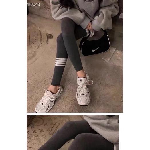 MS357 Quần legging thom sọc ngang cá tính