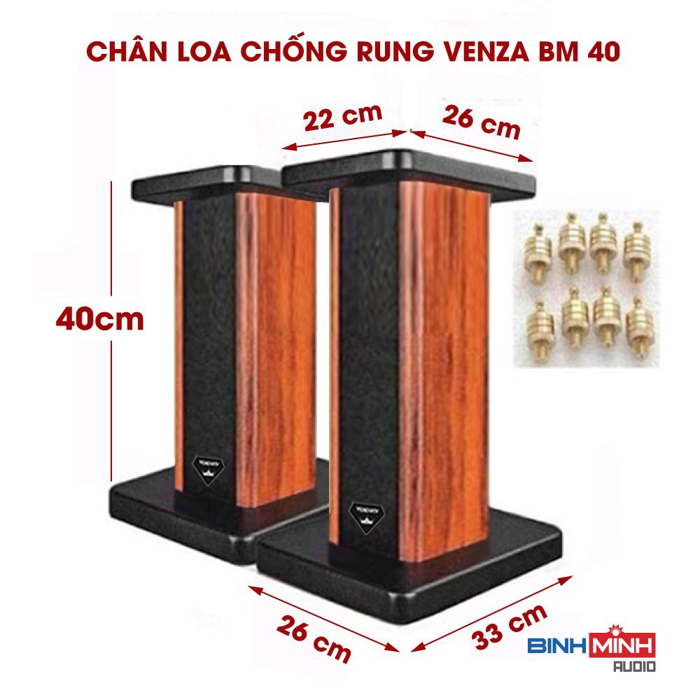 Chân loa gỗ chống rung Venza BM 40 (1 đôi)