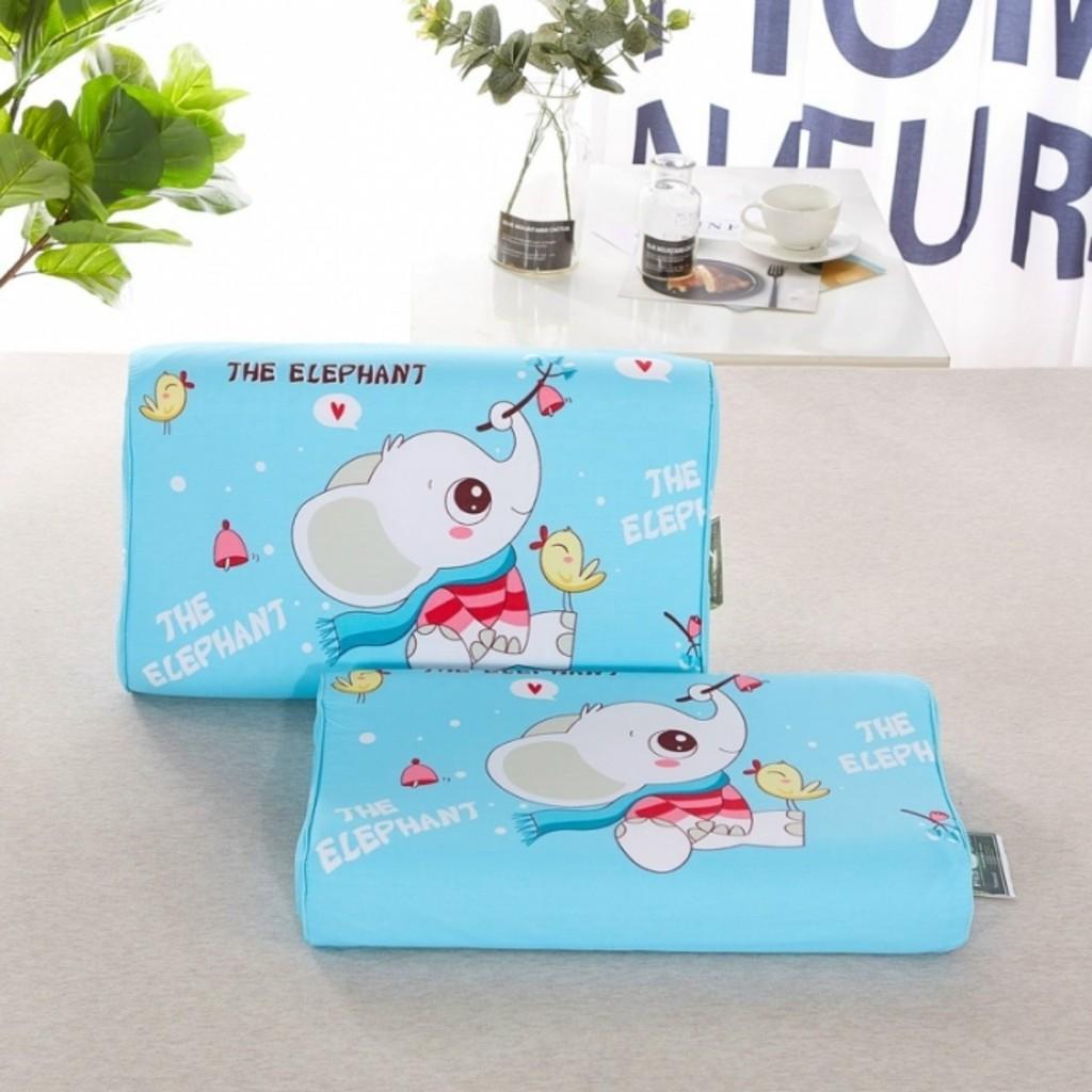 Gối cao su non trẻ em hoạt hìnGối cao su non trẻ em hoạt hình 3D vỏ gối Cotton mềm mát h 3D vỏ