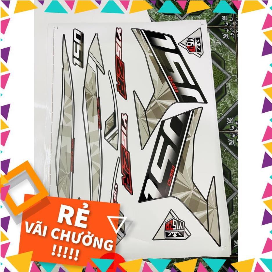 Tem Rời Exciter 150 Mẫu Y15ZR Đen Xám Trắng