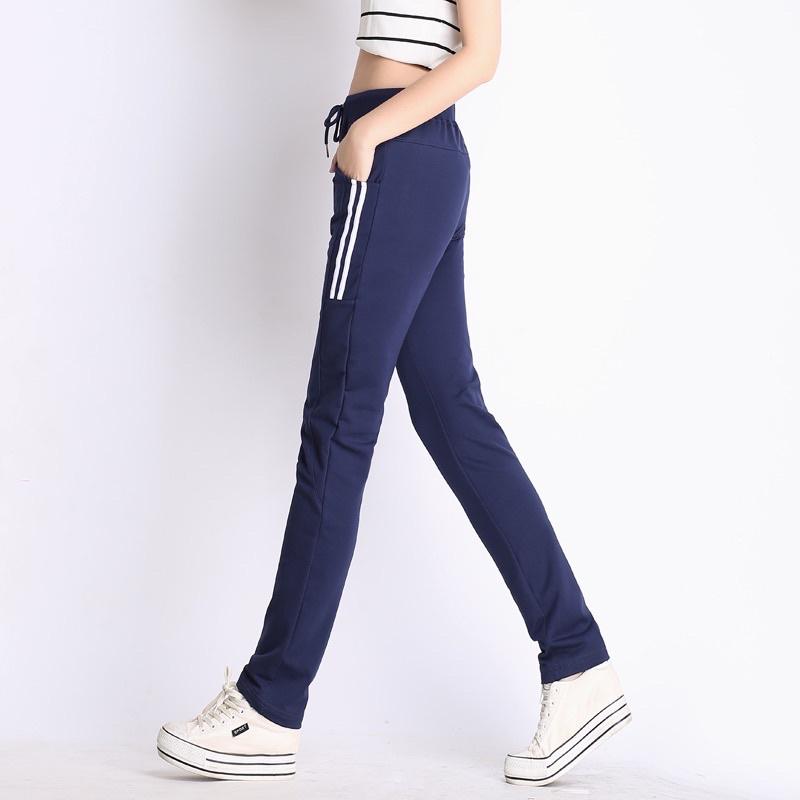 Quần thể thao 2 sọc nam nữ chất nỉ