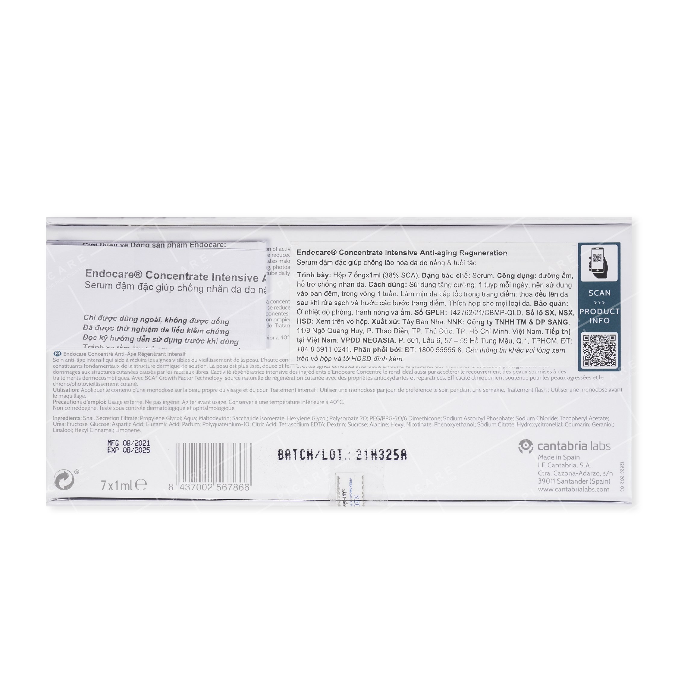 Tinh Chất Phục Hồi Da Hư Tổn, Ngăn Ngừa Lão Hóa, Làm Đều Màu Da Endocare Concentrate