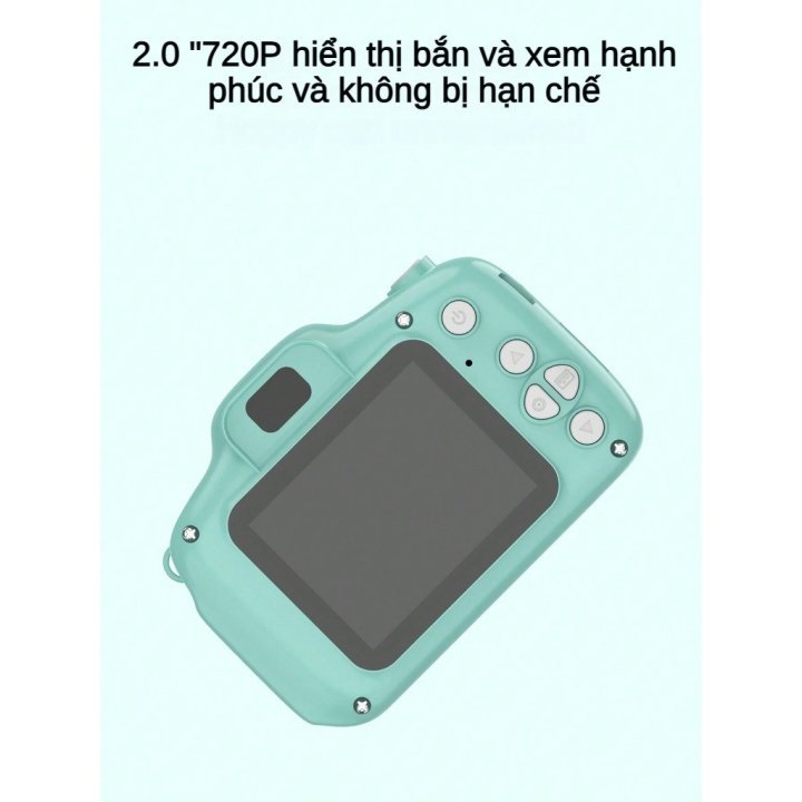 Máy Ảnh Mini Kỹ Thuật Số  Hoạt Hình Phù Hợp Với Trẻ Em Vui Chơi, Lưu Giữ Từng Khoảng Khắc-Tặng thẻ nhớ 16GB