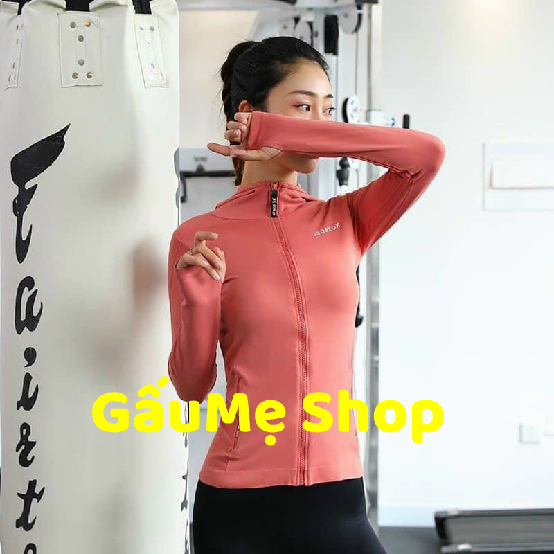 Áo Khoác Thể Thao Nữ Ôm Body. Size S M L XL Có 2 Túi Ngoài Dây Kéo