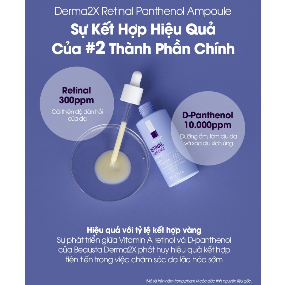 Tinh Chất Beausta Derma2X Retinal Panthenol Ampoule 50ml