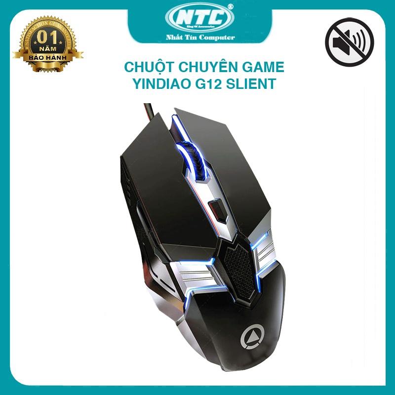 Chuột gaming Yindiao G12 led đa màu - phiên bản Silent không tiếng click (3 màu tùy chọn) Nhất Tín Computer