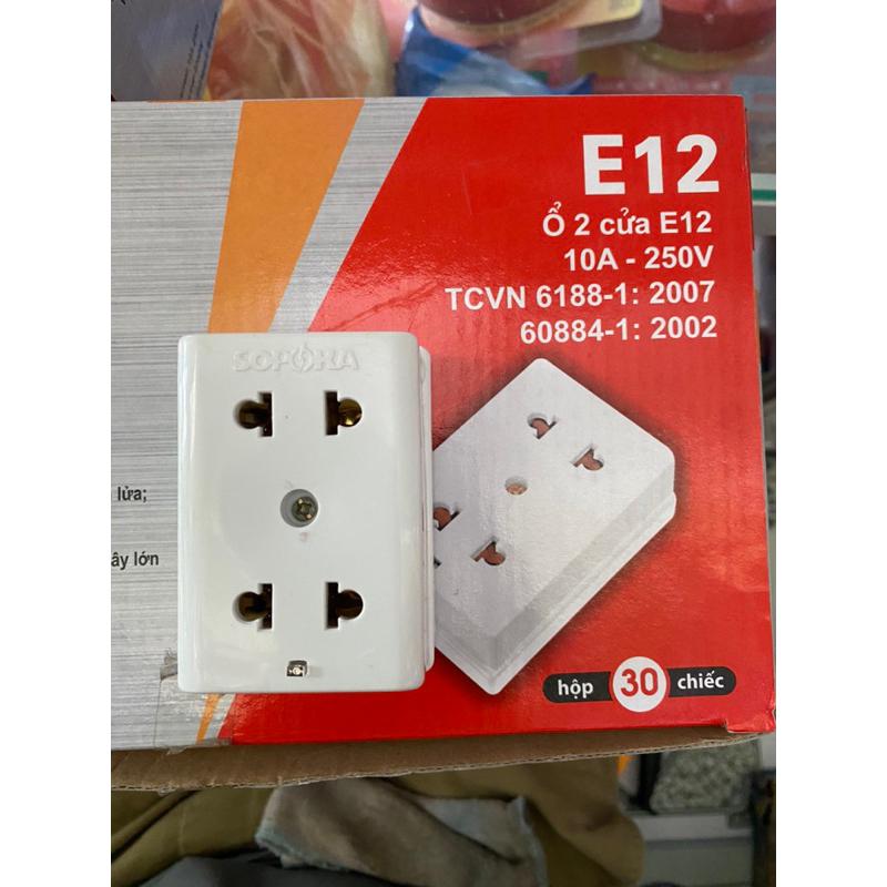 Ổ cắm loại tốt 10A Sopoka chống va đập, chống cháy, có màn che an toàn