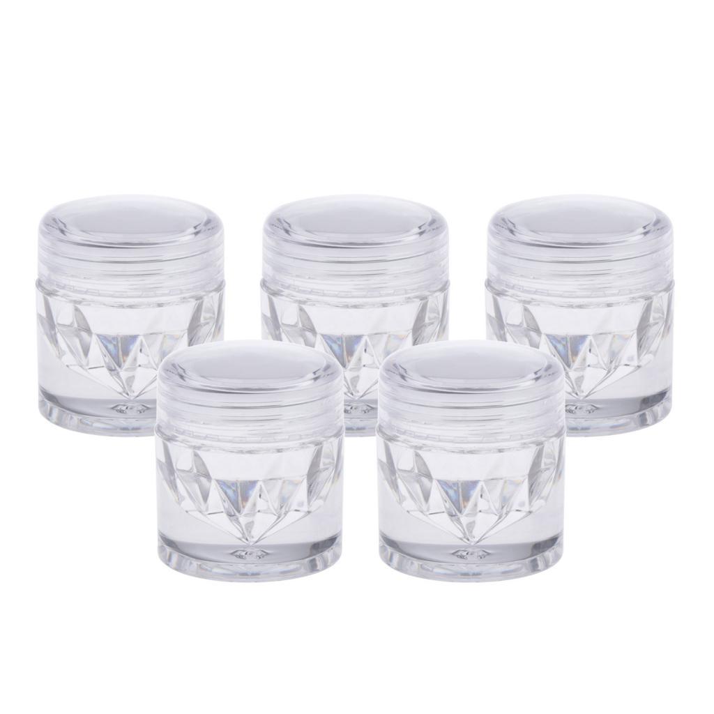 Empty Loose Powder Case W/ Sifter Refillable Eyeshadow Blusher Jars 3ml 10x